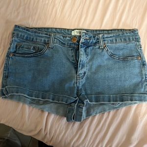 Forever 21, Size 31 blue Jean shorts.